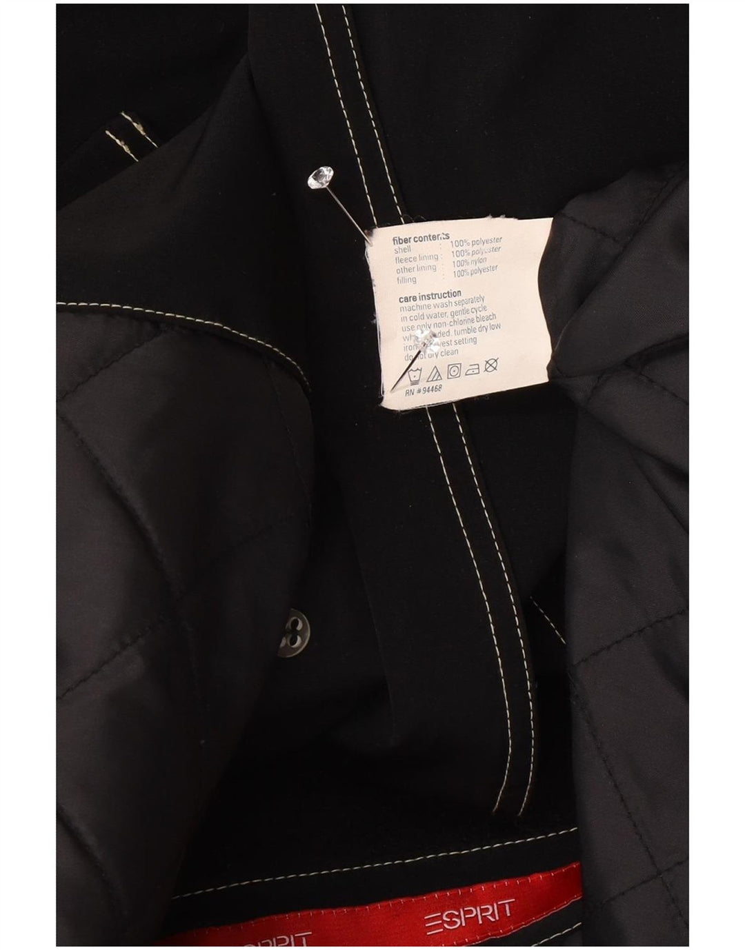 Casaco feminino Esprit Sherpa Pea UK 18 XL preto poliéster