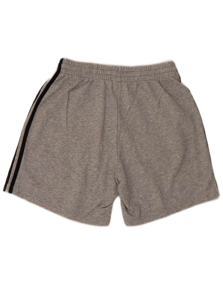 Shorts esportivos masculinos Adidas médio cinza manchado de algodão