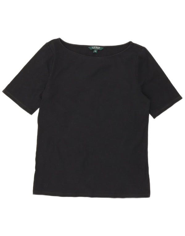 Ralph Lauren Camiseta Feminina Top UK 14 Grande Preto