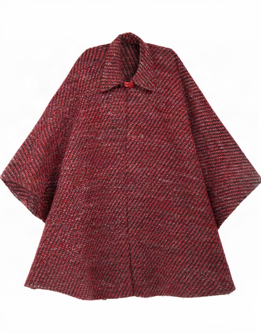 Casaco feminino vintage tamanho único vermelho manchado