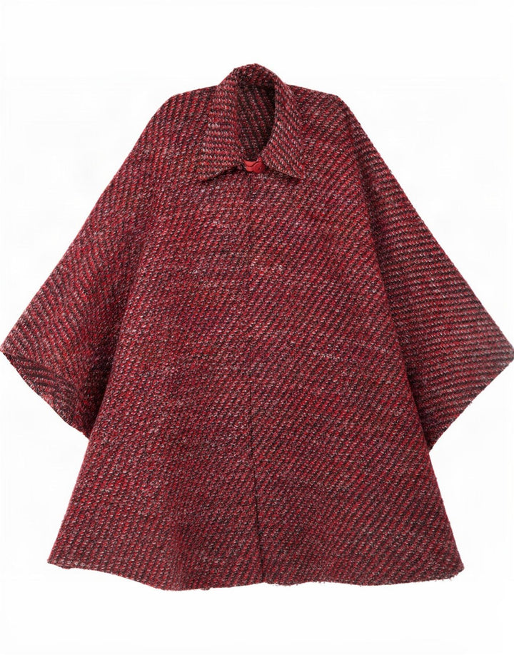 Casaco feminino vintage tamanho único vermelho manchado