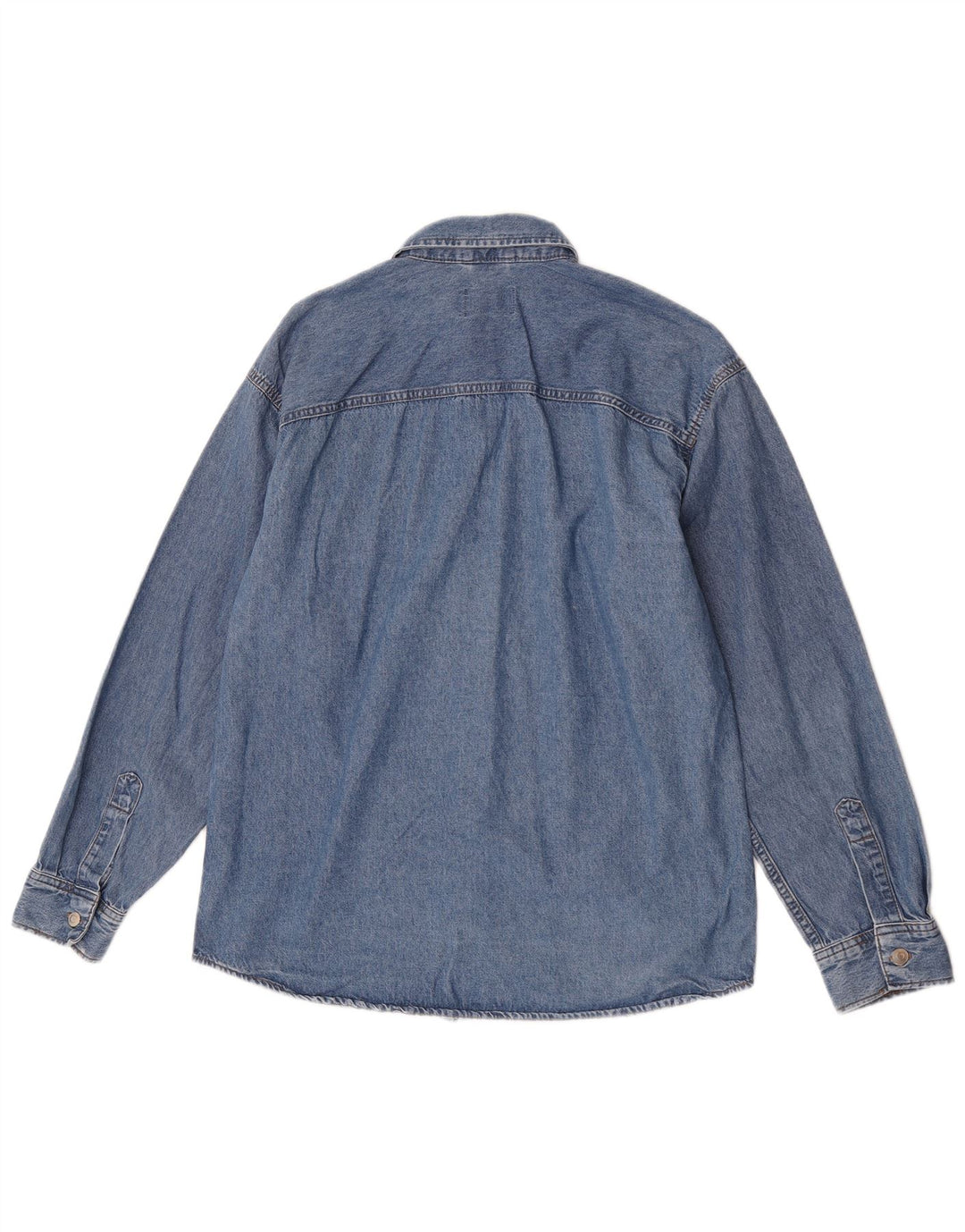 Camisa jeans masculina Jack & Jones grande algodão azul