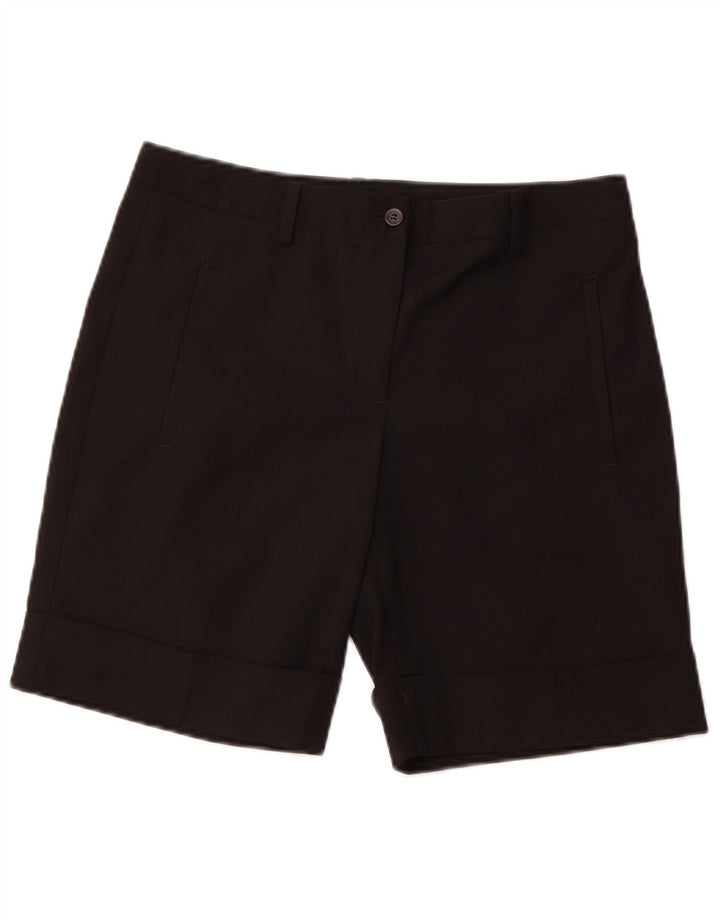 BENETTON Womens Casual Shorts IT 42 Medium W30  Black Polyester