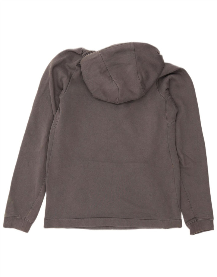 NIKE Mens Zip Neck Hoodie Jumper Pequeno Algodão Cinza