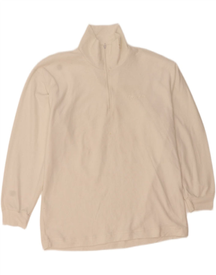 Campagnolo moletom masculino com zíper e gola XL poliéster branco
