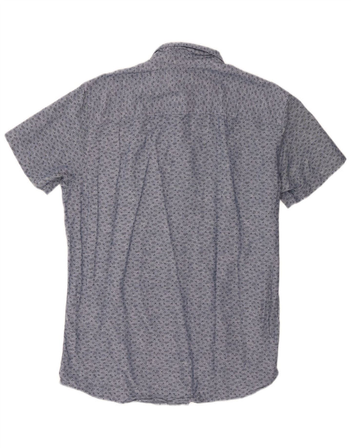 Camisa masculina Slim Fit Jack & Jones grande algodão azul