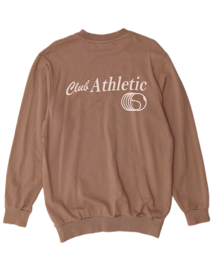 JACK & JONES moletom gráfico masculino jumper médio bege algodão