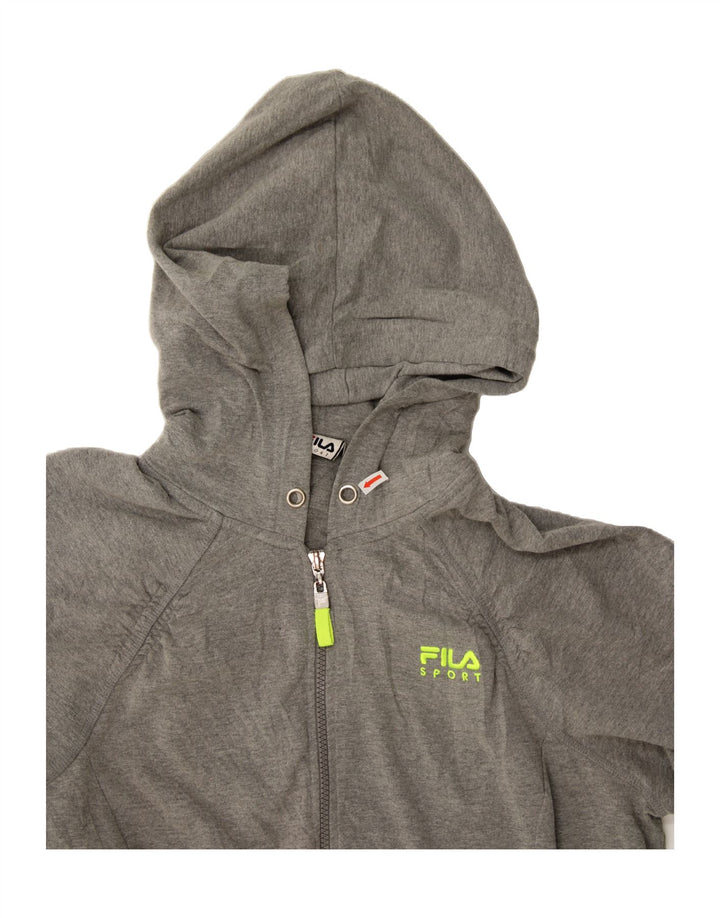 FILA Womens Zip Hoodie Sweater UK 18 XL Grey Cotton Vintage Fila and Second-Hand Fila from Messina Hembry 
