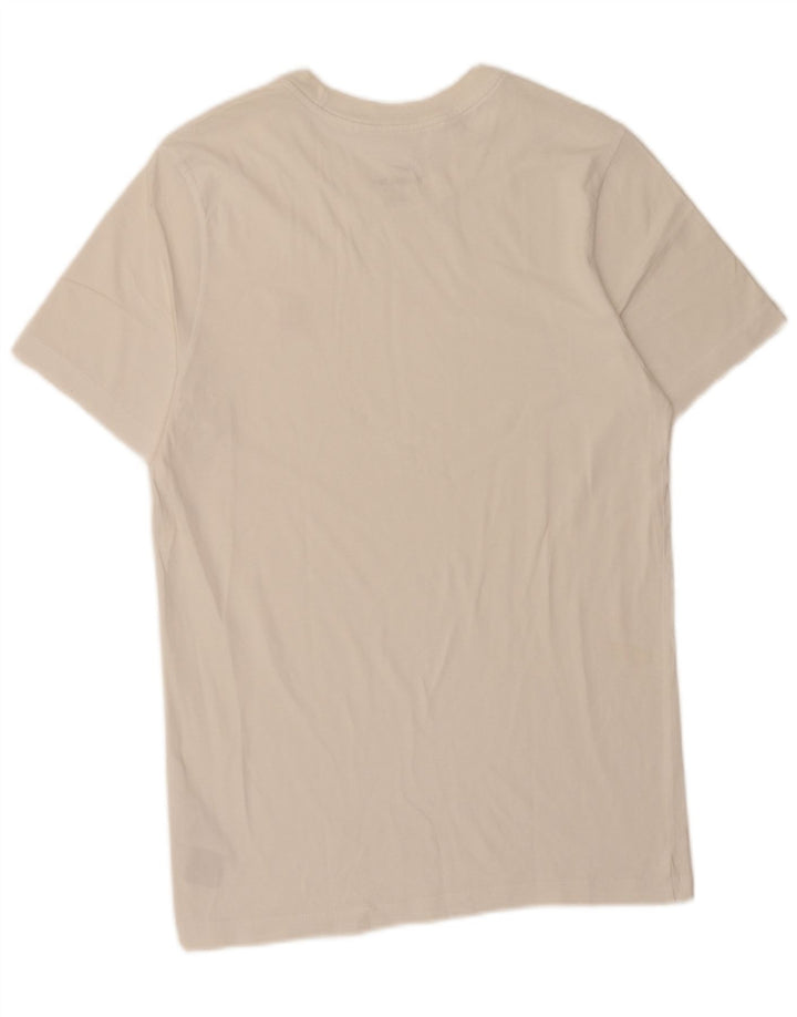 Nike Mens Camiseta Top Pequeno Algodão Branco