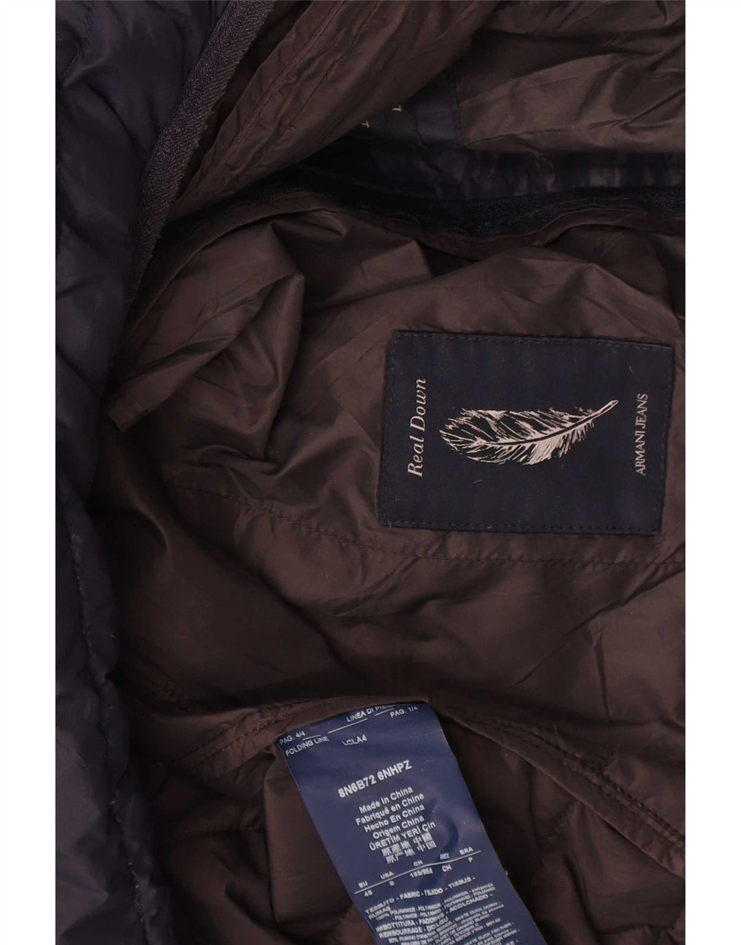 Jaqueta acolchoada masculina Armani Jeans IT 48 médio azul marinho poliamida