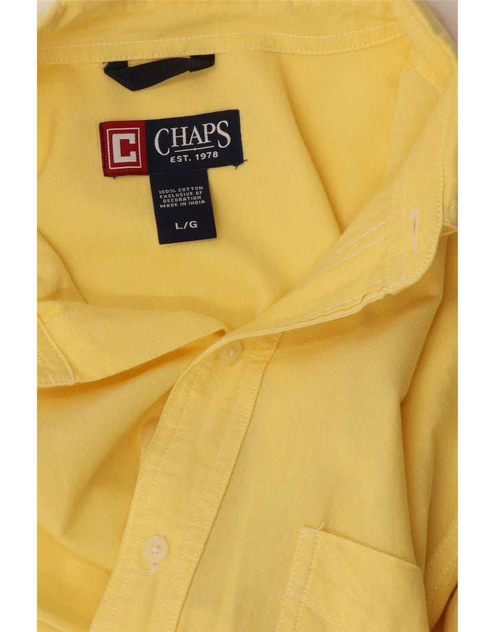 Camisa masculina Chaps grande algodão amarelo