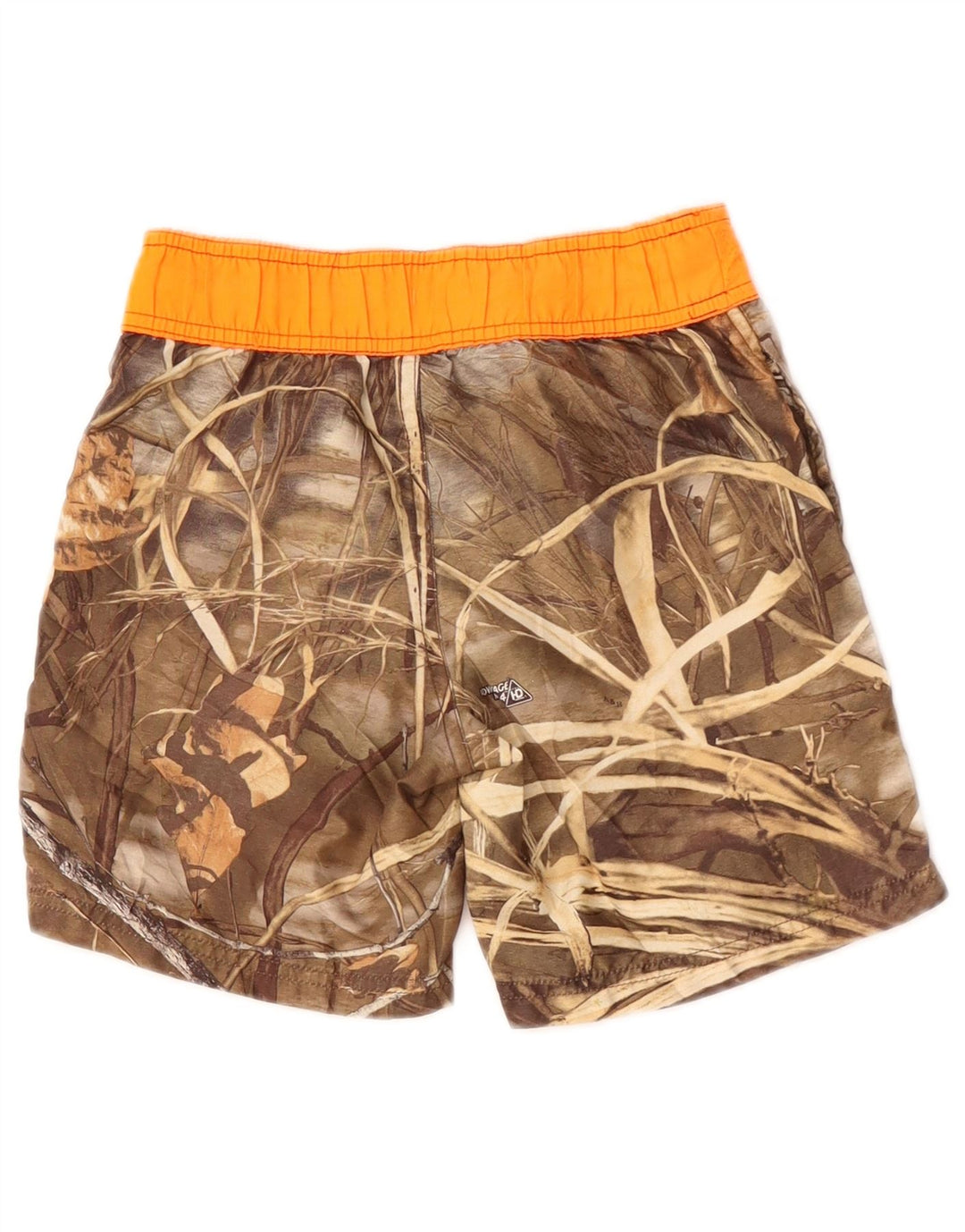 Shorts de natação VINTAGE para meninos 4-5 anos poliéster camuflado marrom