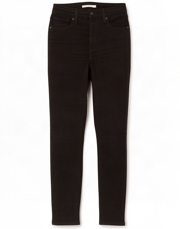 Levi's Womens 721 High Rise Skinny Jeans W27 L28 Algodão Preto