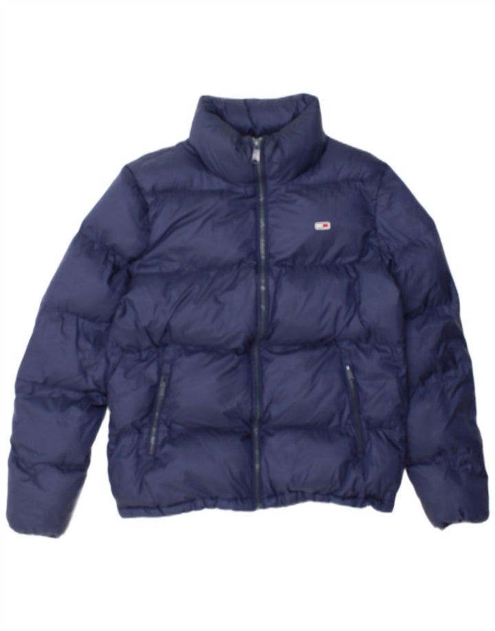 Jaqueta acolchoada masculina Tommy Hilfiger UK 38 médio azul marinho poliamida