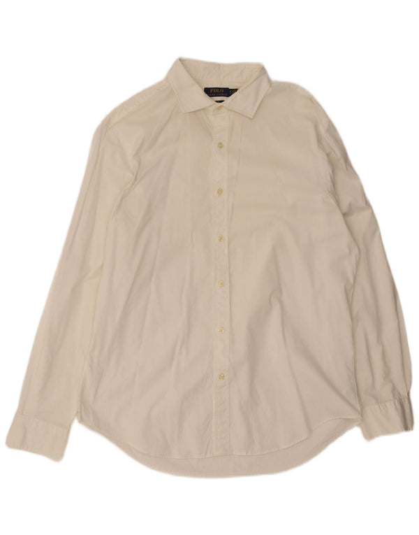 Polo Ralph Lauren Mens Camisa Slim Fit XL Algodão Branco