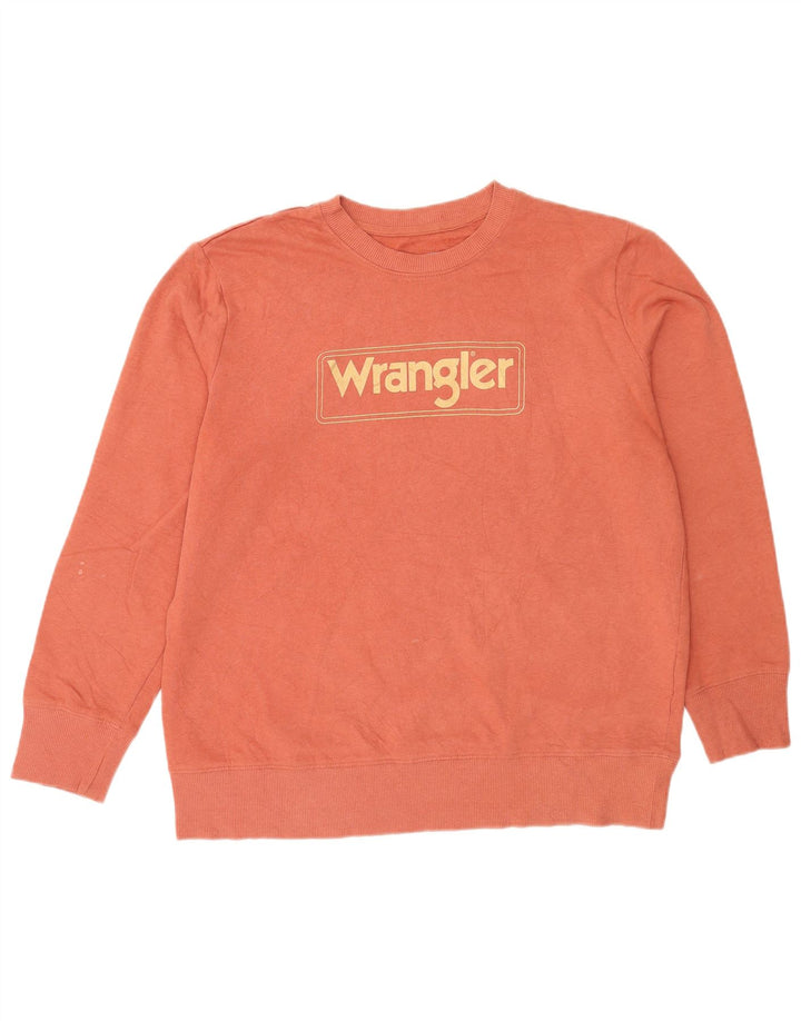 Wrangler moletom gráfico masculino jumper grande laranja