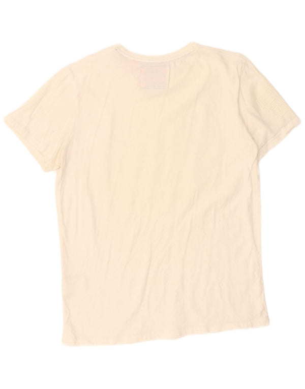 Camiseta gráfica masculina Superdry Top XL algodão branco