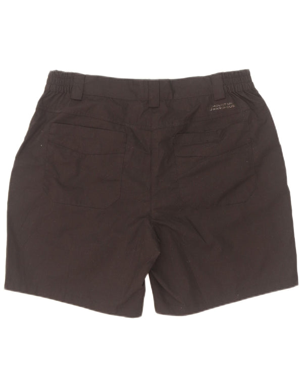 Shorts casuais femininos Mountain Warehouse UK 12 poliéster preto W30 médio