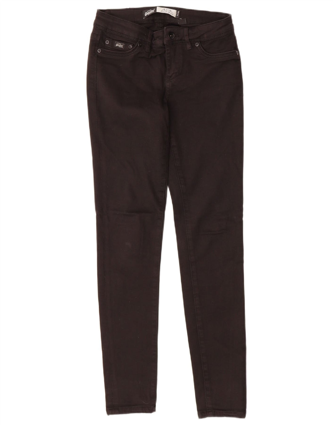 Jeans jegging feminino SUPERDRY W26 L30 algodão preto