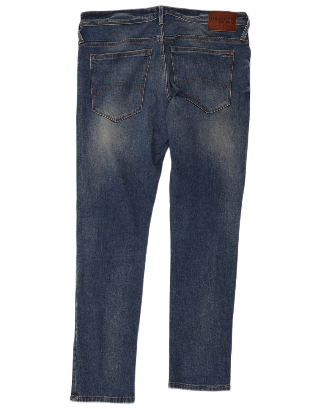 Tommy Hilfiger Masculino Slim Jeans W34 L32 Azul Algodão