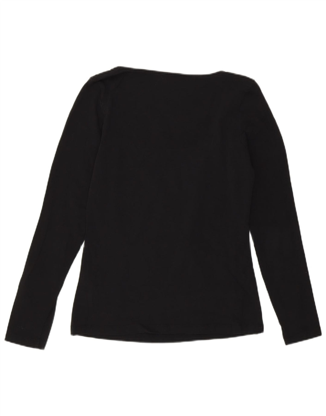 Calvin Klein Top gráfico feminino manga comprida Reino Unido 14 algodão preto médio