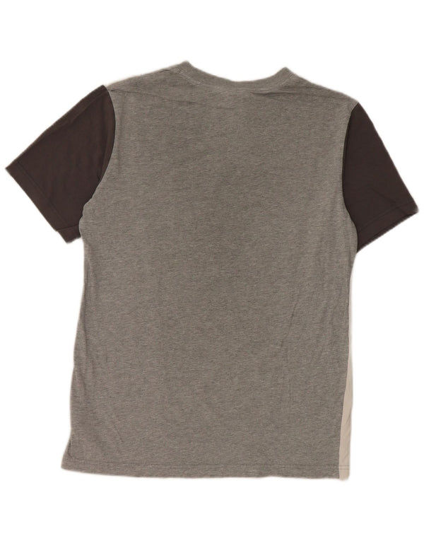Camiseta Nike masculina gráfica top pequeno cinza colorblock algodão