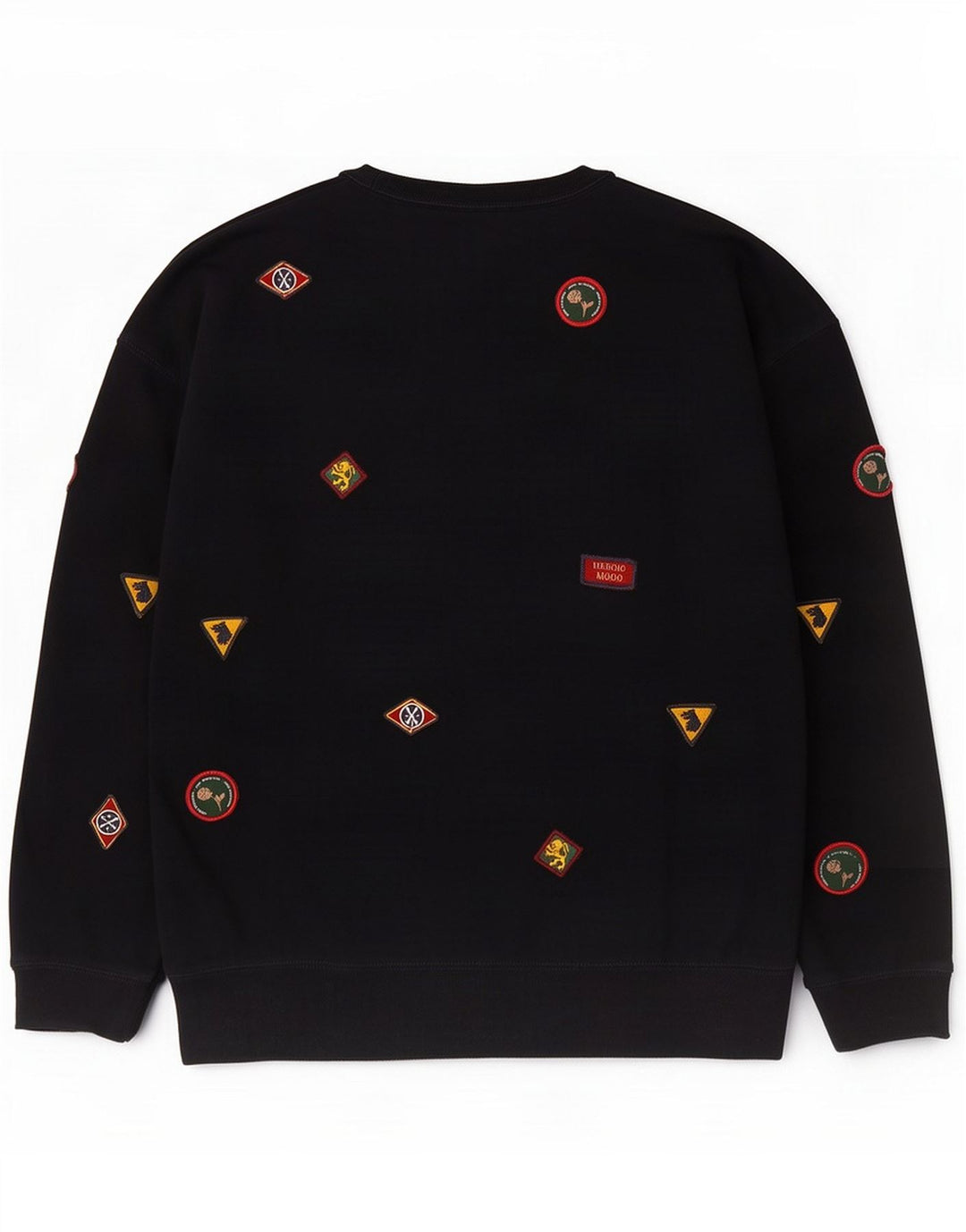 Zara moletom masculino jumper médio algodão geométrico preto