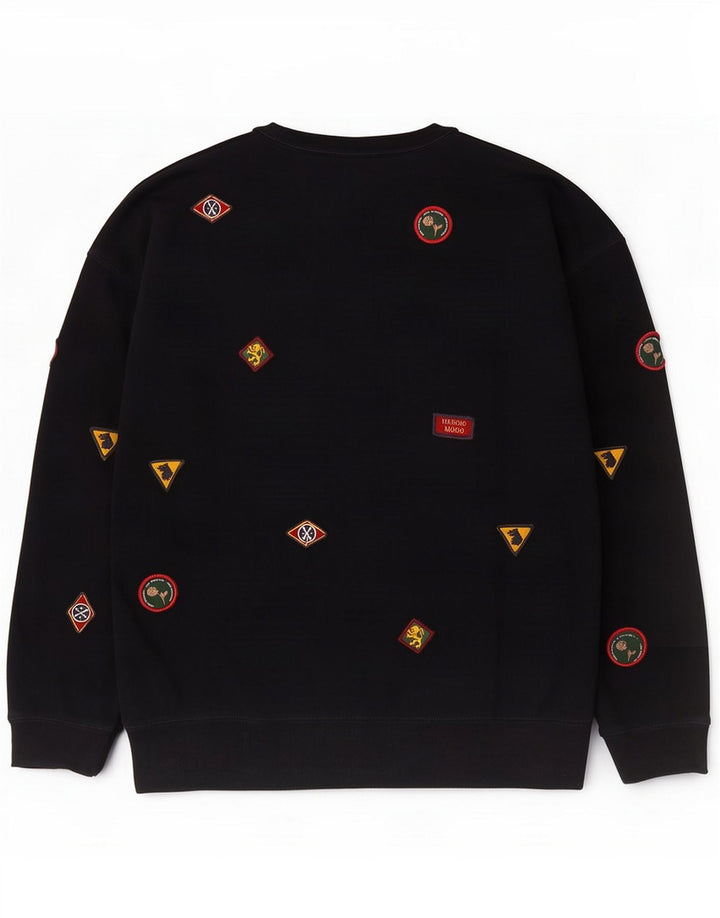 Zara moletom masculino jumper médio algodão geométrico preto