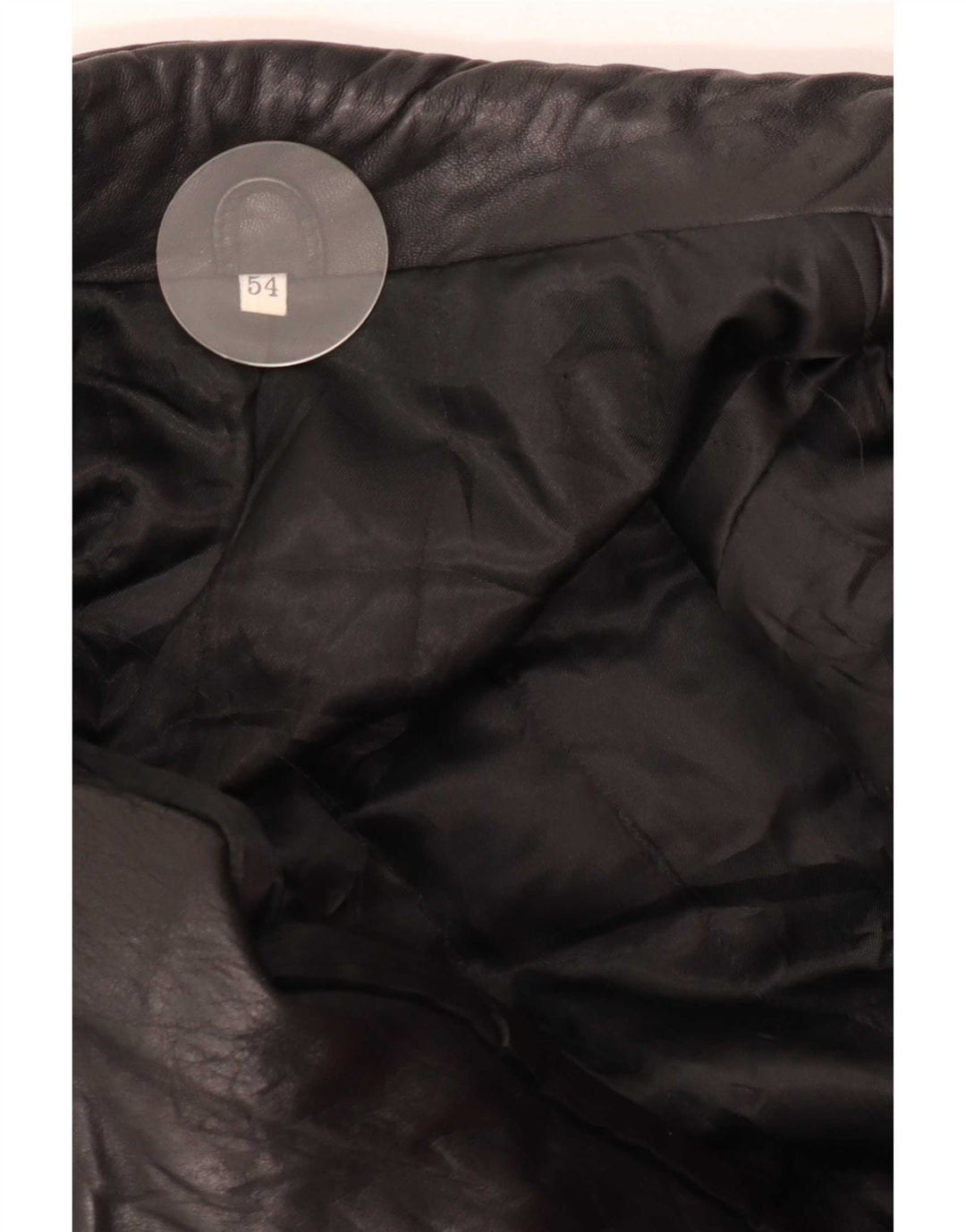 Jaqueta de couro masculina vintage IT 54 2XL preta