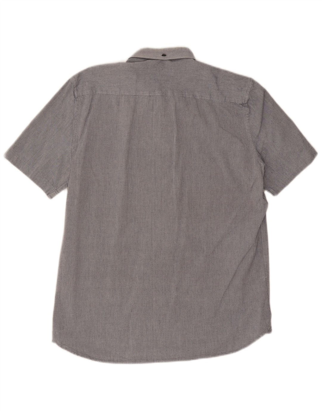 Camisa masculina de manga curta French Connection algodão azul médio