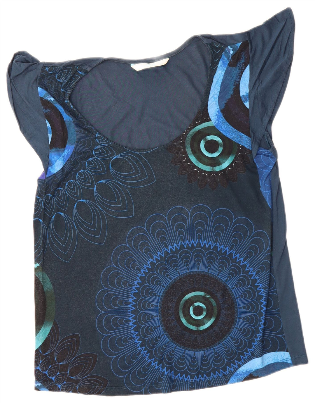 Blusa feminina DESIGUAL UK 14 médio azul marinho floral