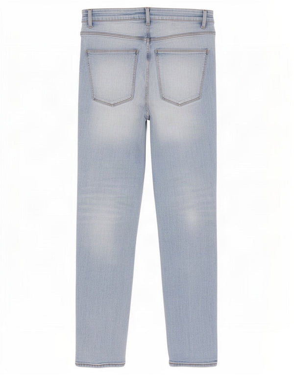 Zara Jeans skinny feminino de cintura alta EU 46 XL W36 L28 azul algodão