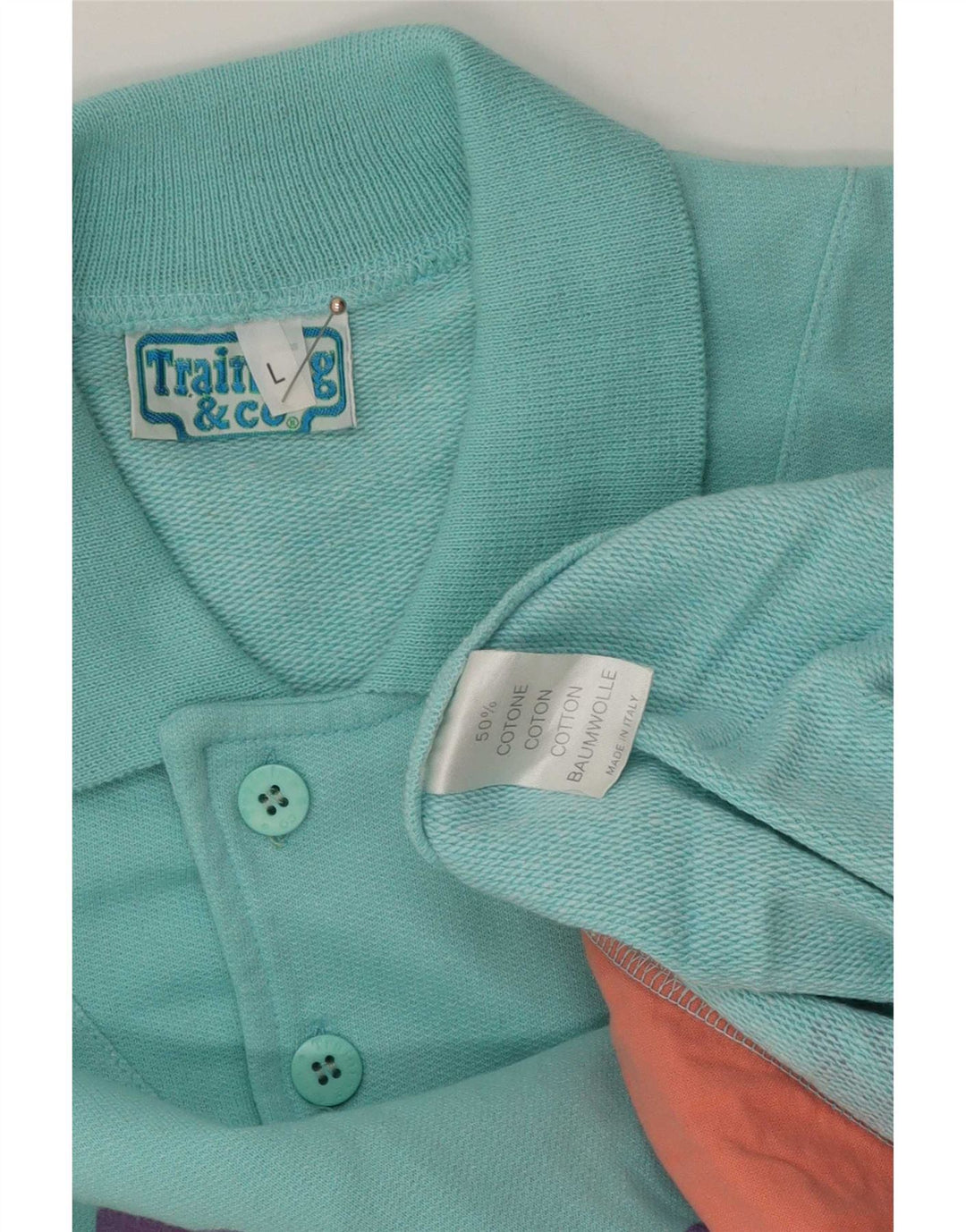 Moletom gráfico masculino vintage Jumper grande bloco colorido multicolorido