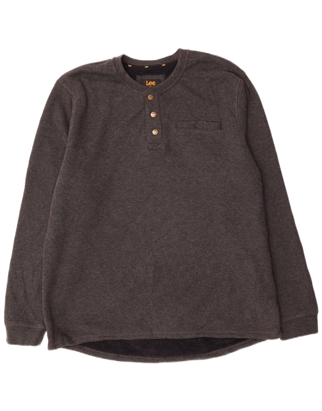 Lee Mens Regular Fit Moletom Jumper XL Cinza Algodão Salpicado