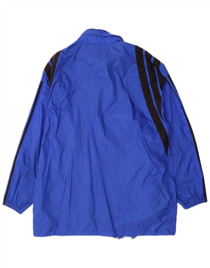Jaqueta de chuva masculina Adidas UK 44/46 grande azul colorblock poliamida