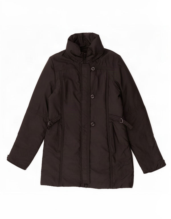 Sobretudo acolchoado feminino Max & Co. UK 14 poliéster preto médio