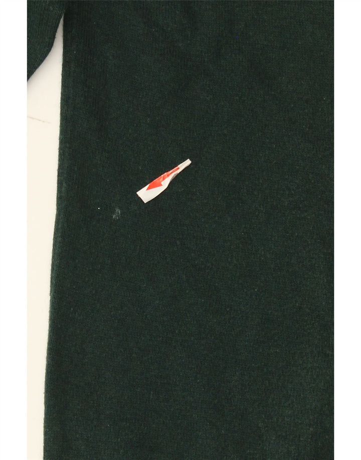 Suéter masculino Massimo Dutti com zíper e gola alta de algodão verde