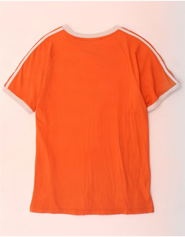 Camiseta masculina Adidas Top médio laranja colorblock algodão