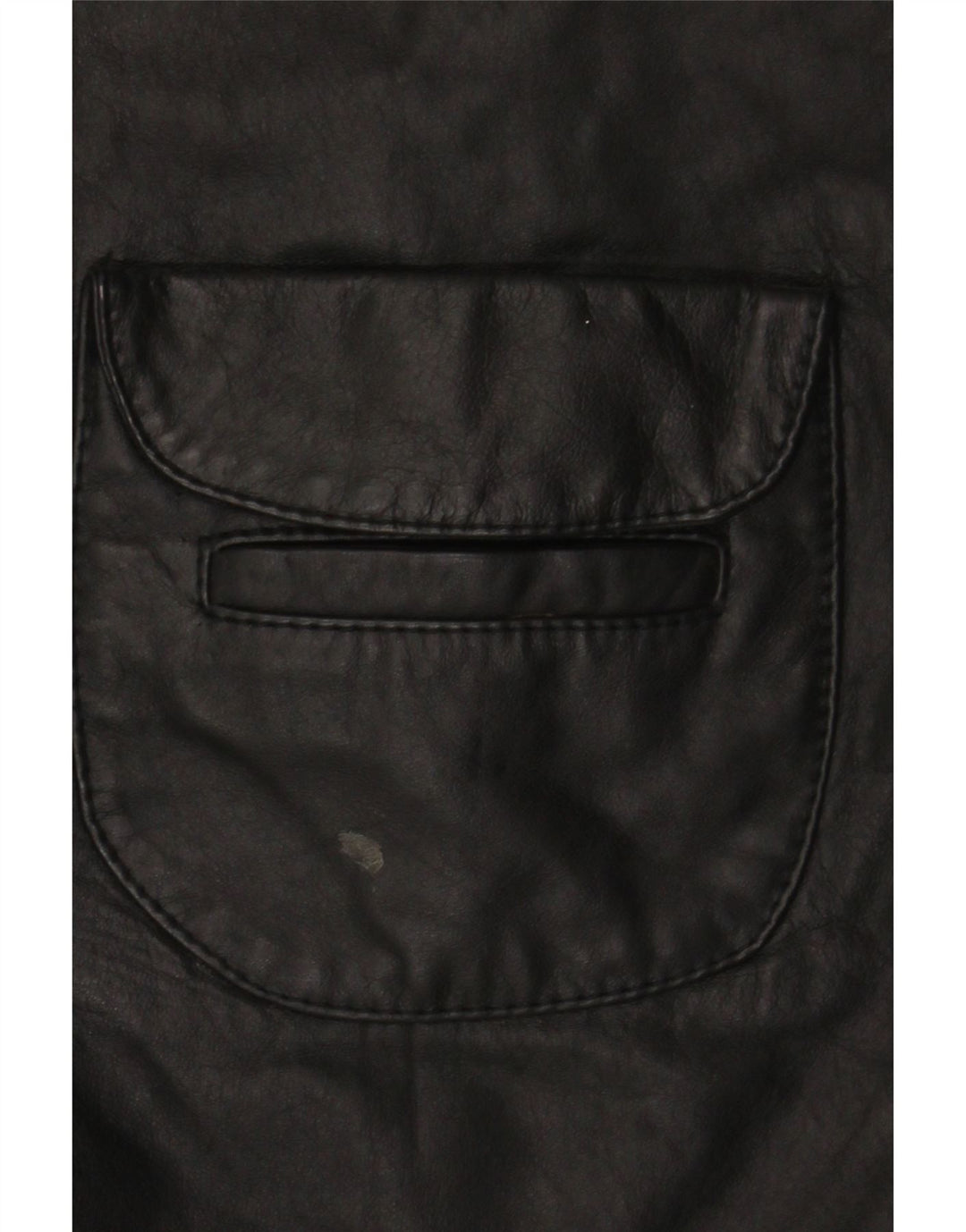Colete de couro feminino vintage UK 14 médio preto