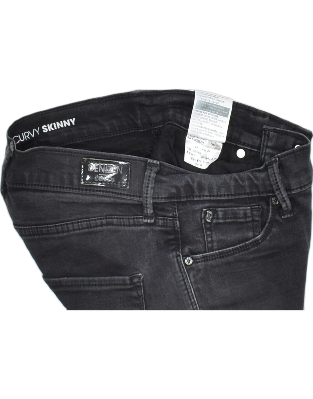 DENIZEN BY LEVI'S Womens Skinny Jeans W26 L32 Black Cotton Classic | Vintage | Thrift | Second-Hand | Used Clothing | Messina Hembry 