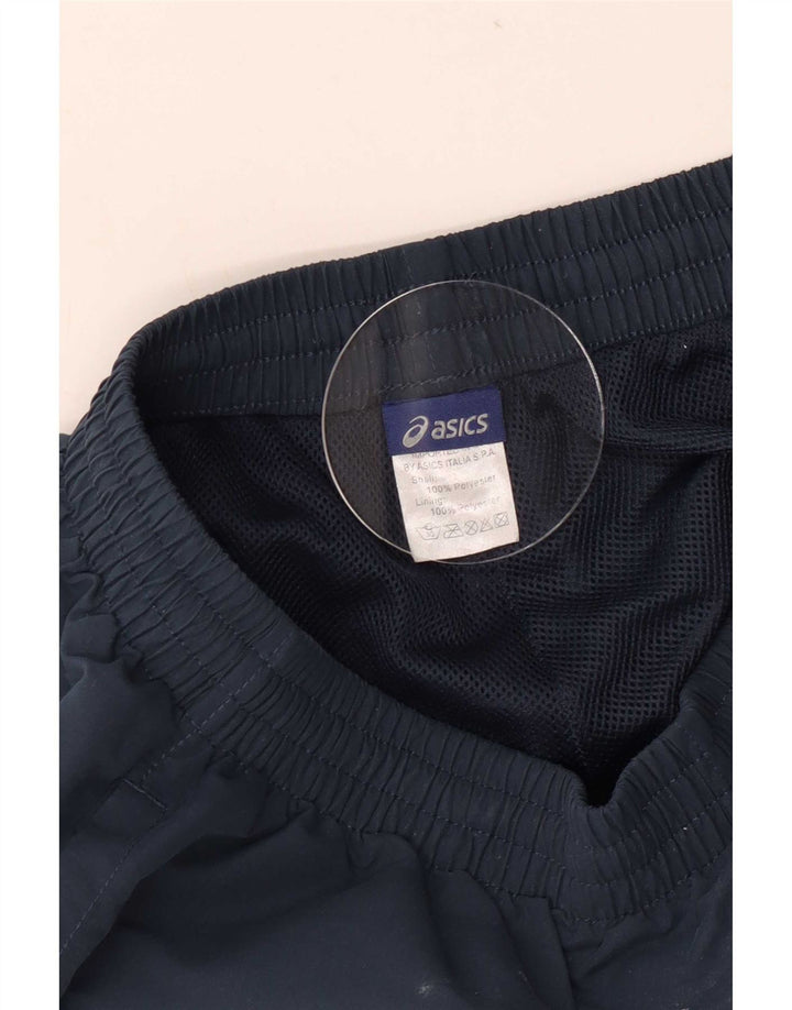 Calça de treino feminina Asics grande poliéster azul marinho