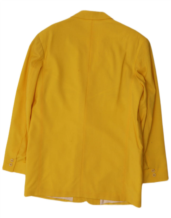 Jaqueta blazer masculina VINTAGE com 2 botões Reino Unido 40 grande lã amarela