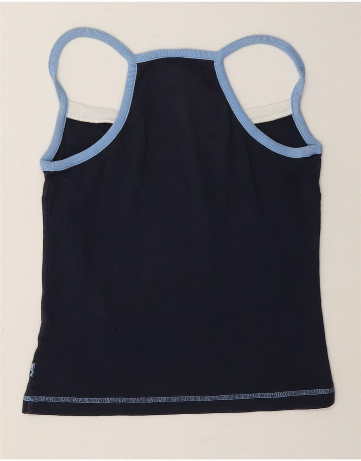 Fila Womens Cami Top UK 12 Médio Algodão Azul Marinho