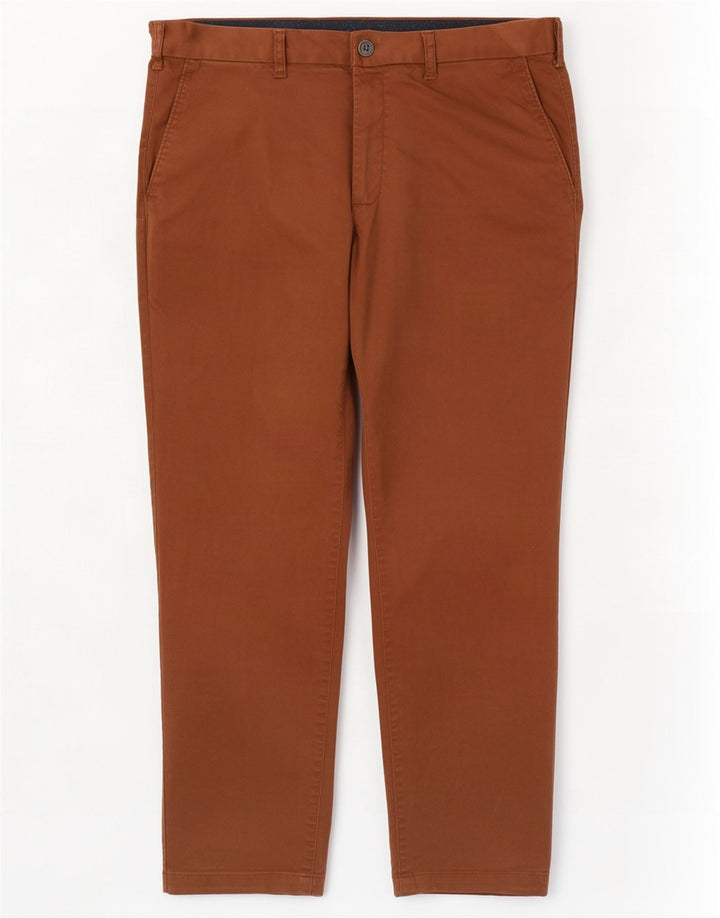 Calça chino masculina Marks & Spencer reta regular fit W40 L29 marrom