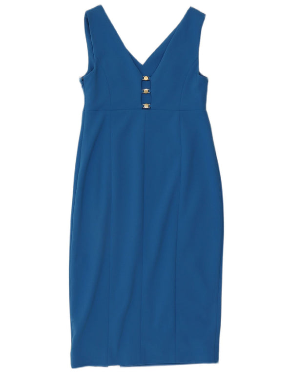 Vestido feminino Dkny sem mangas US 6 poliéster azul médio