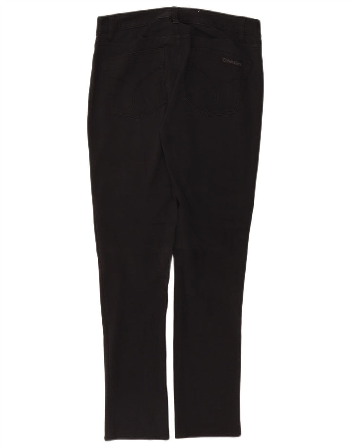 Calça feminina casual CALVIN KLEIN US 6 médio W30 L28 algodão cinza