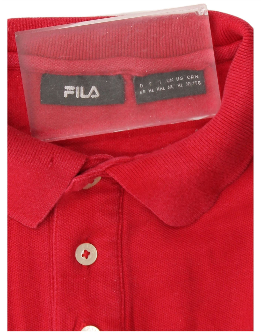 Camisa polo masculina Fila XL algodão vermelho