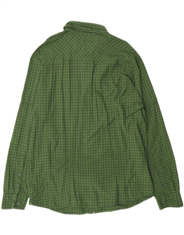 Camisa masculina Columbia Omni-Shade xadrez XL verde xadrez nylon