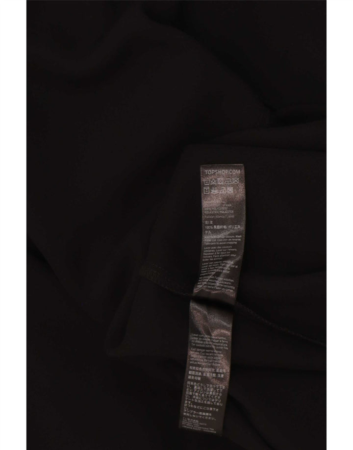 Jaqueta blazer aberta feminina Topshop Reino Unido 8 poliéster preto pequeno