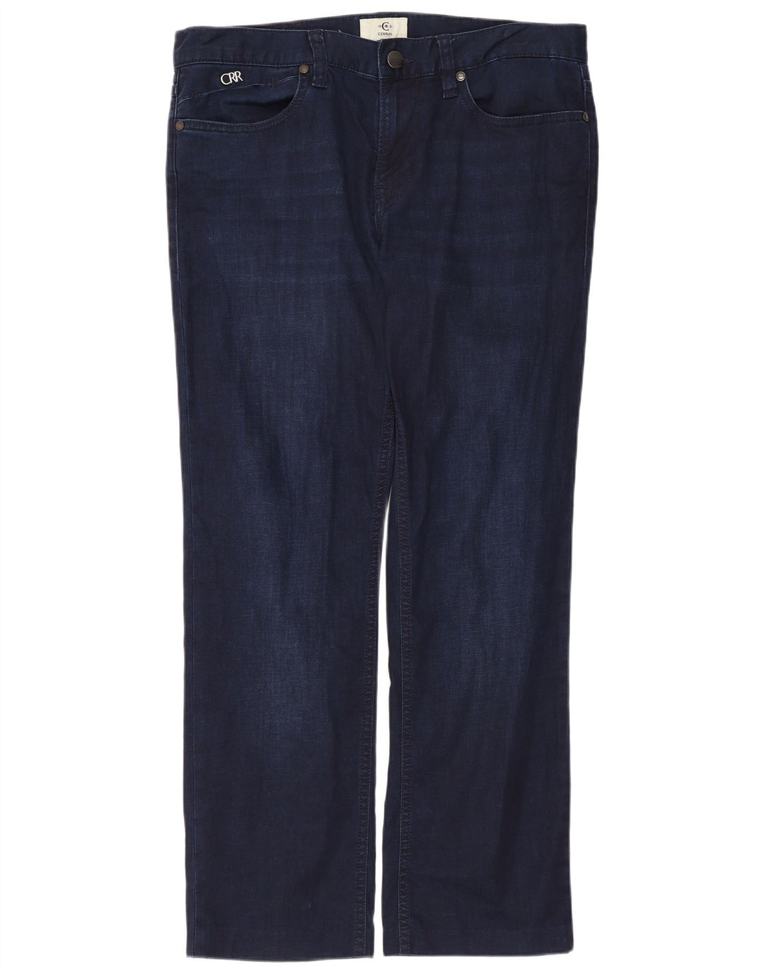 Calça jeans reta masculina CERRUTI 1881 W32 L27 algodão azul marinho